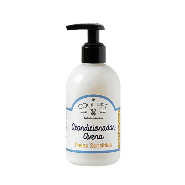Acondicionador de Avena para Mascotas CoolPet, ideal para pieles sensibles, hidrata y repara pelajes con una fragancia natural de limón verbena.