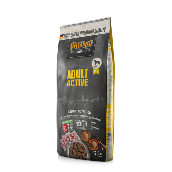 Belcando Adult Active 12.5kg ofrece la energía y nutrición que los perros activos necesitan. Rico en proteínas y grasas de alta calidad, mejora la resistencia y fortalece su salud. Envíos a todo Chile.