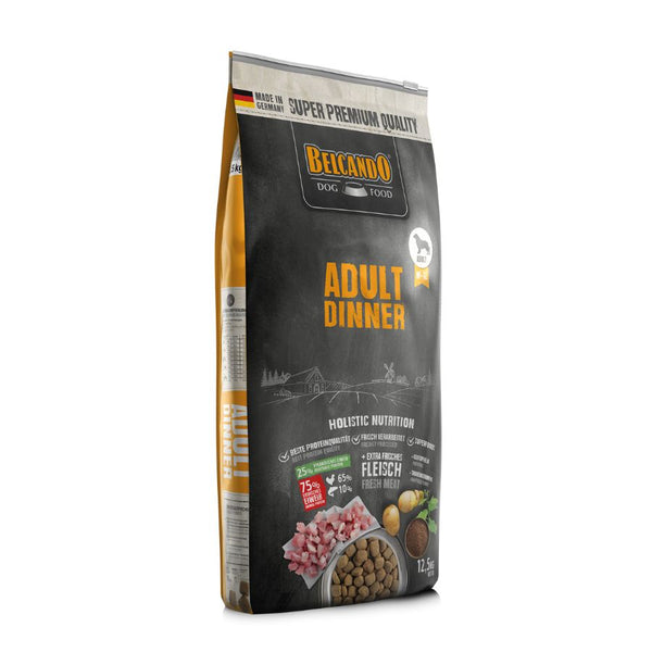 Alimenta a tu perro con BELCANDO Adult Dinner 22.5kg 🐕🥘, diseñado para mantener un peso óptimo con un sabor irresistible y materias primas selectas como carne de ave tierna y patatas nutritivas. Envíos a todo Chile 🇨🇱