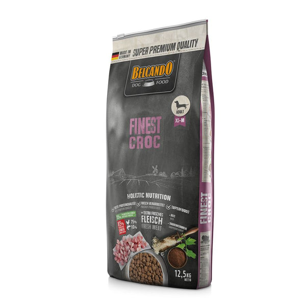 Belcando Finest Croc 12.5kg es el alimento ideal para perros adultos con un paladar exigente. Con ingredientes frescos y croquetas crujientes, es perfecto para su salud y vitalidad. ¡Haz tu pedido hoy! Envíos a todo Chile 🇨🇱