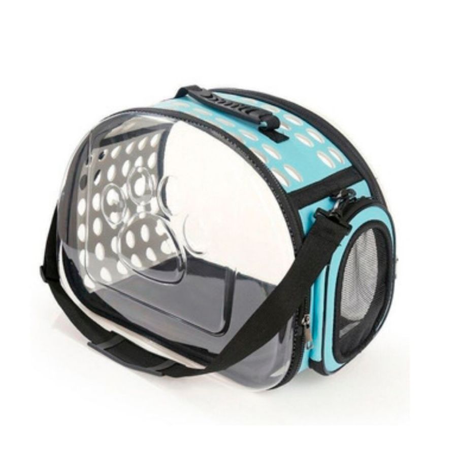 Bolso Transporte Transparente para Mascotas: Estilo moderno y práctico. 🐾 Ideal para perros y gatos pequeños y medianos. Ligero, plegable y bien ventilado.