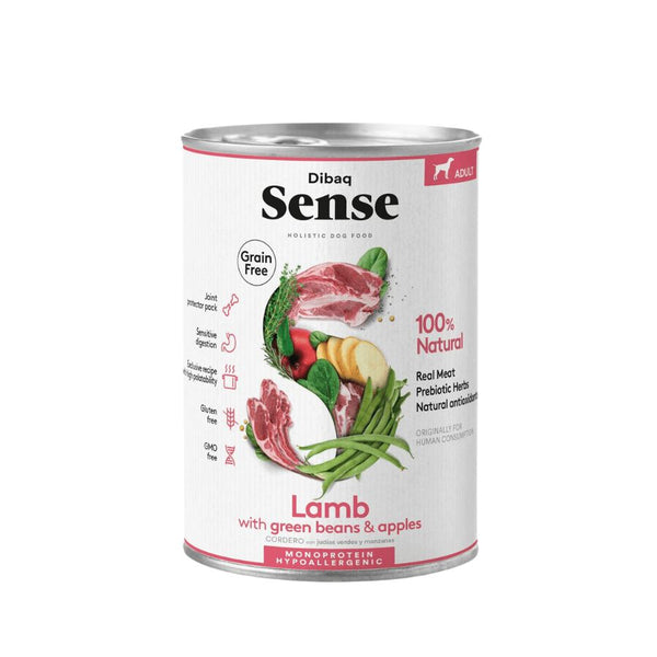 Dibaq Sense Alimento Húmedo Cordero Lata: Nutrición hipoalergénica para perros. ¡Sabores naturales para su bienestar!