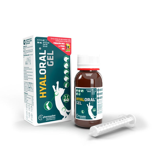 Hyaloral Gel Cachorros y Gatos 50ML, condroprotector de alta eficacia que mejora la salud articular, regeneración del cartílago y movilidad, ideal para mascotas.