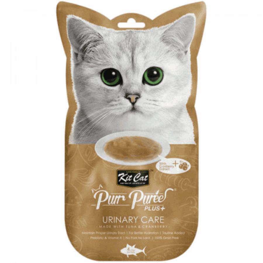 Kit Cat Purr Plus Urinary Care Atún: Snack para salud urinaria de gatos. Con atún y arándanos, enriquecido con Omega 3 y 6. Natural y bajo en calorías.
