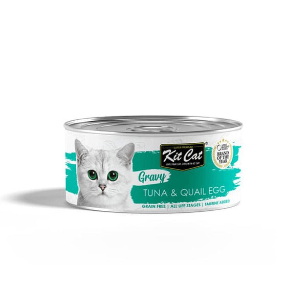 Kit Cat Gravy Series Atún & Huevo de Codorniz: Deliciosa comida húmeda para gatos. Enriquecida con nutrientes, promueve la hidratación y la salud.