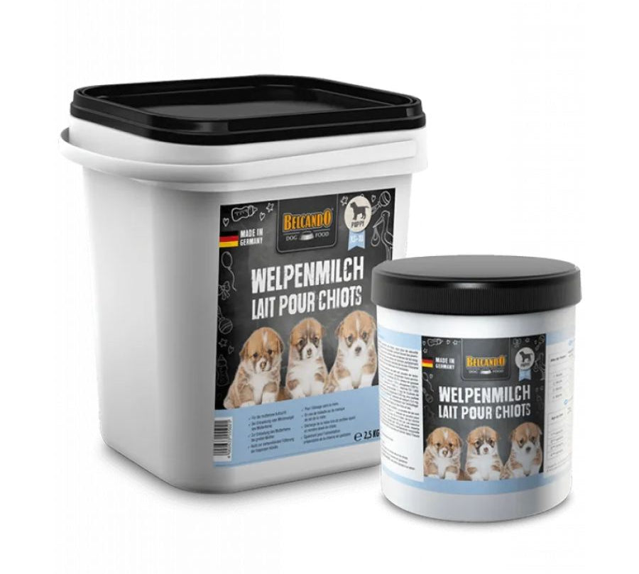 Leche Para Cachorros Belcando 0,5 kg, fórmula digestiva y fortificante con β-glucanos, ideal para crías sin madre o camadas grandes.