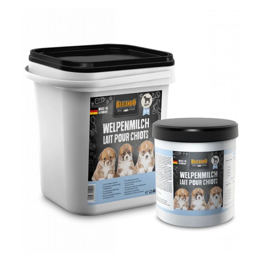 Leche Para Cachorros Belcando 0,5 kg, fórmula digestiva y fortificante con β-glucanos, ideal para crías sin madre o camadas grandes.