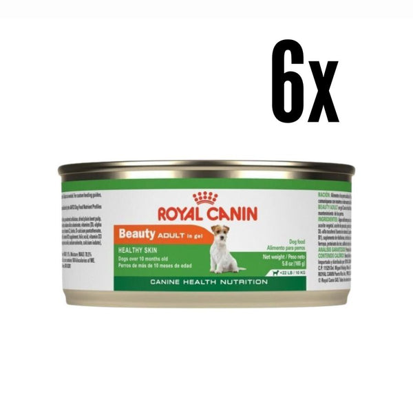 Pack 6x Royal Canin Lata Beauty para perros 150gr: Salud de piel y pelaje, enriquecido con ácidos grasos y complejo skin barrier.
