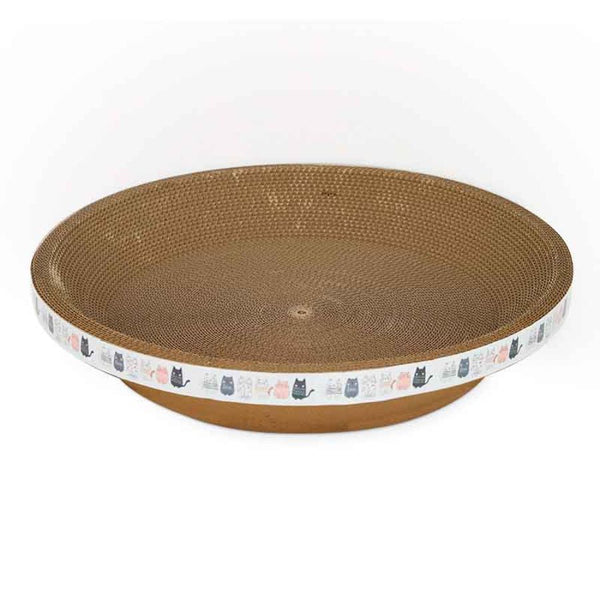 Rascador Cuenco Talla M para Gatos, duradero y cómodo, con diseño circular que satisface las necesidades de rascado y descanso de tu felino.
