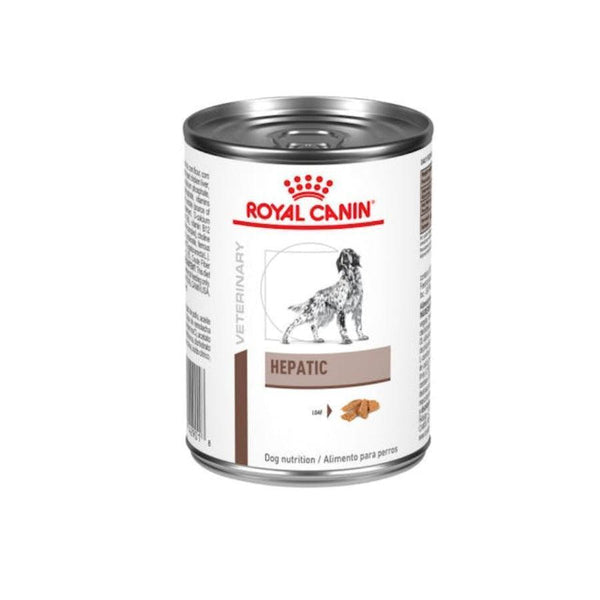 Royal Canin Hepatic Perro Lata, alimento terapéutico bajo en cobre y alto en energía, ideal para perros con problemas hepáticos.