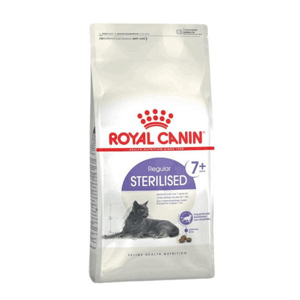 Royal Canin Sterilized 7+ 4kg: Alimento seco para gatos esterilizados mayores de 7 años. Combate el envejecimiento, controla el peso, y mantiene la salud renal y urinaria.