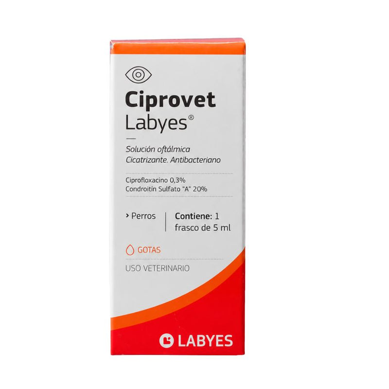 Ciprovet Labyes Colirio Antibacteriano 5 ml para Perros