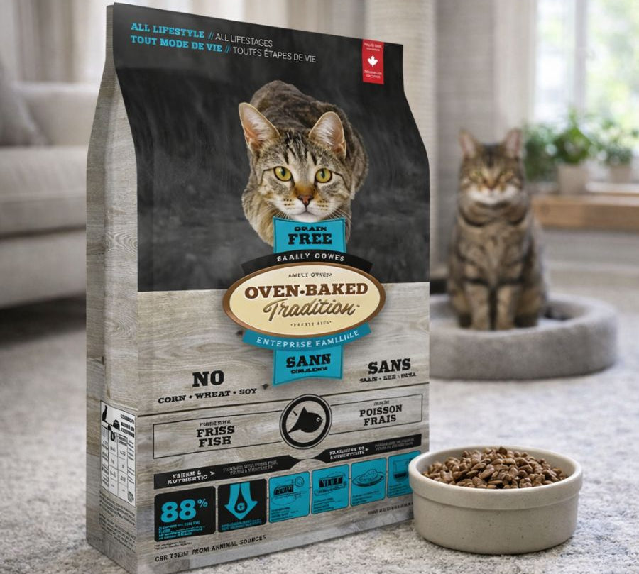 Oven-Baked Grain Free Pescado para Gato 4,54 Kg alimento horneado sin granos, alto en proteínas de pescado y con excelente digestibilidad para gatos de todas las edades.