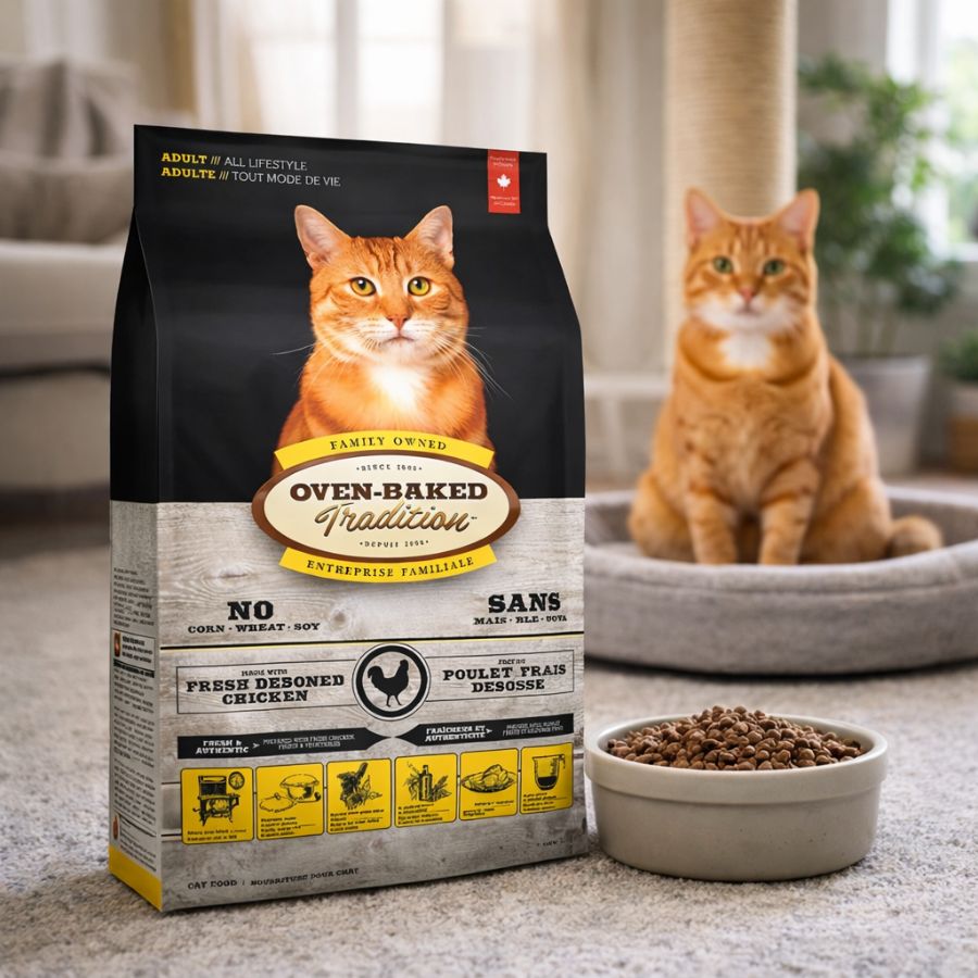 Oven-Baked Adult Cat – Chicken: Alimento para gatos, cocido lentamente, con pollo fresco. Ideal para la digestión.