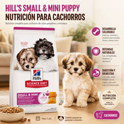Hills Diet Small & Mini Puppy 2Kg alimento para cachorros mini, con pollo, omega y nutrientes para crecer fuerte y sano.