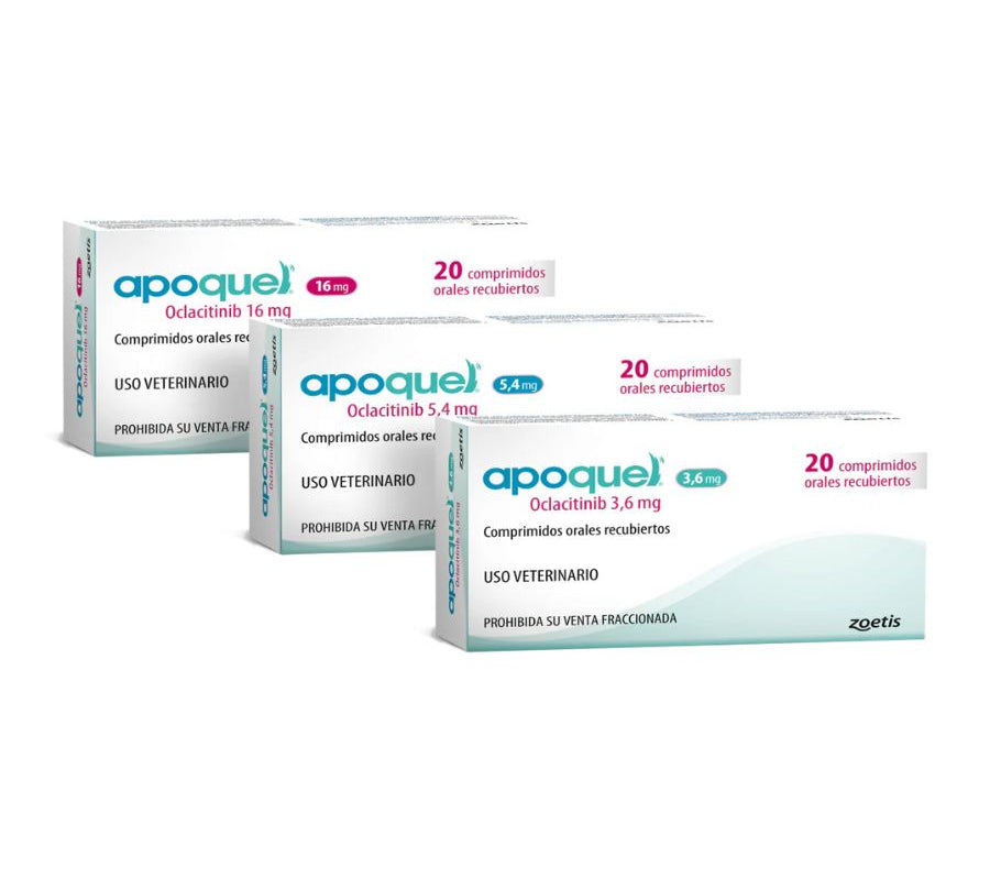 Apoquel 5,4 mg alivia el prurito en perros con rapidez y seguridad. Ideal para dermatitis alérgicas y atópicas, con acción específica y comprimidos masticables.