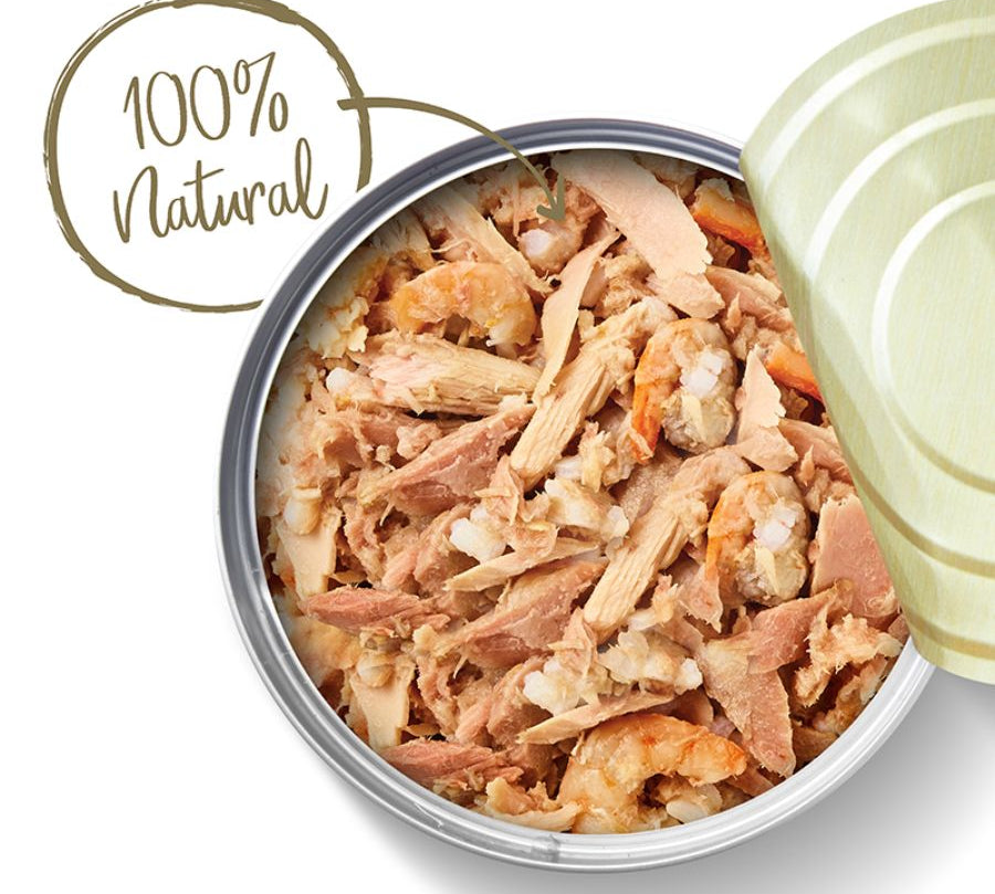 Applaws Lata Filete de Atún con Camarón es un alimento húmedo 100% natural para gatos, rico en proteínas y sin aditivos artificiales.