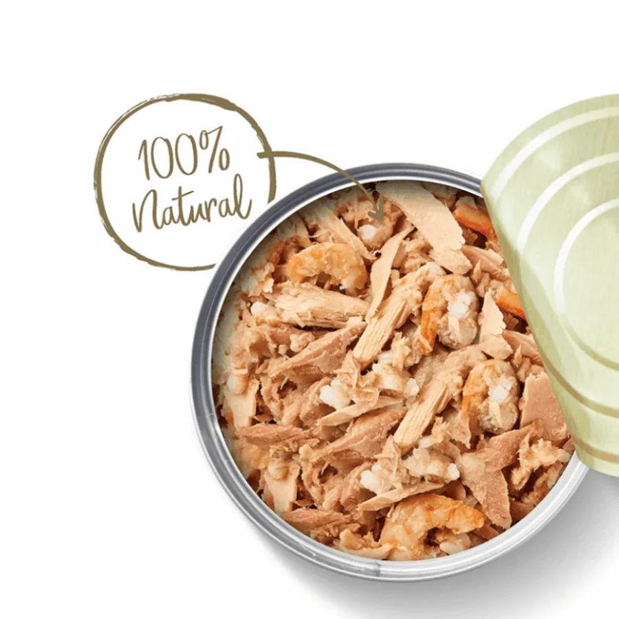 Applaws Lata Pescado Azul es un alimento húmedo natural con caballa y atún, libre de aditivos y rico en proteínas para gatos adultos.