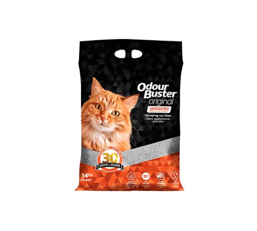 Arena Odour Buster Original 14Kg: Alta calidad, elimina olores y bacterias. 100% natural y 99,9% libre de polvo. Ideal para hogares con gatos sensibles.