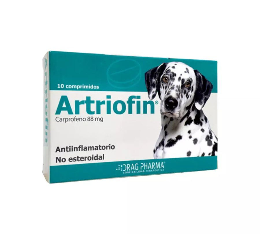 Artriofin 88mg 10 Comprimidos , antiinflamatorio oral para perros. Alivia el dolor articular y postoperatorio de forma eficaz y segura. B-Pets