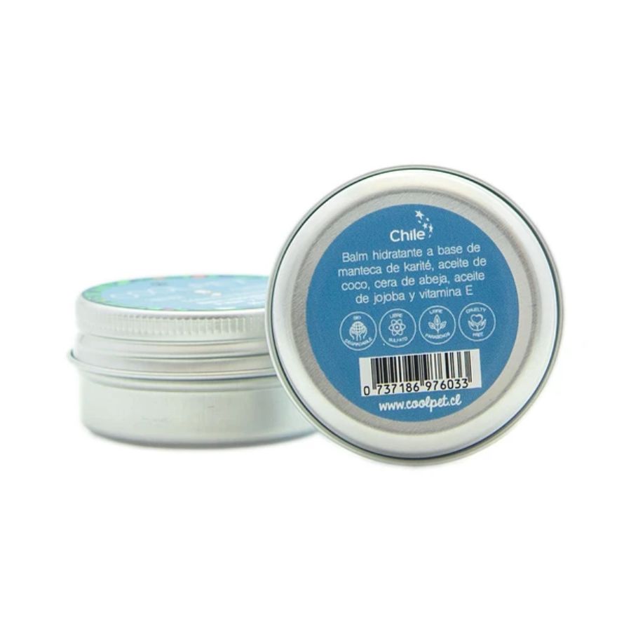 Balm de Karité CoolPet 10 ML, bálsamo hidratante natural para mascotas 🐾. Ideal para patas y nariz. Biodegradable y seguro para consumo animal.
