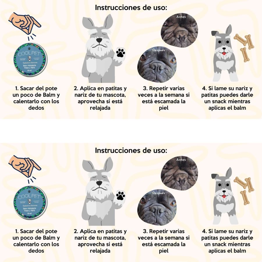 Balm de Karité CoolPet 10 ML, bálsamo hidratante natural para mascotas 🐾. Ideal para patas y nariz. Biodegradable y seguro para consumo animal.