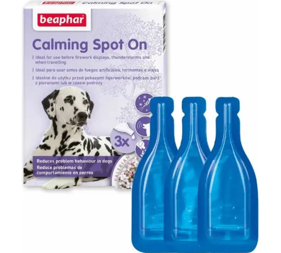 Beaphar Calming Spot On, pipeta calmante con valeriana para perros. Controla el estrés, la ansiedad y malos comportamientos de forma natural. B-Pets