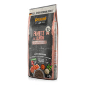 Descubre Belcando Finest Grain-Free Salmon 12.5kg, un alimento sin granos y rico en salmón, ideal para perros con sensibilidades alimentarias. Mejora la piel y el pelaje de tu mascota con omega-3. Envío a todo Chile. 