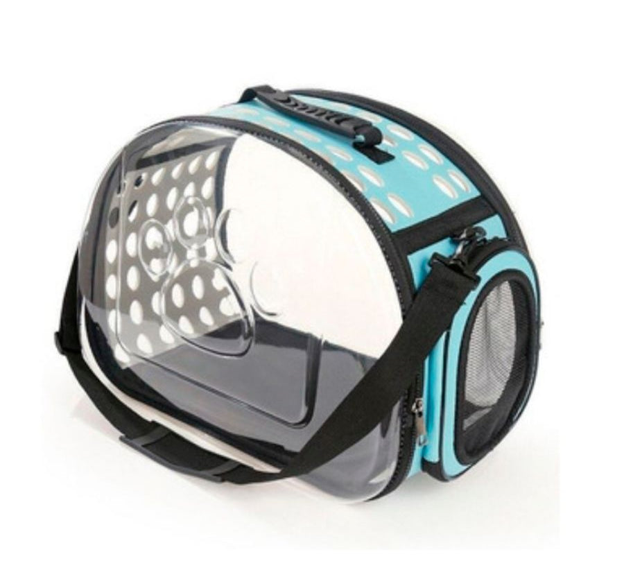 Bolso Transporte Transparente para Mascotas: Estilo moderno y práctico. 🐾 Ideal para perros y gatos pequeños y medianos. Ligero, plegable y bien ventilado.