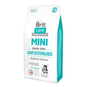 Brit Care Adult Mini Light & Sterilised 🐾 alimento sin granos con conejo y salmón para perros mini esterilizados o con sobrepeso. Ligero, nutritivo y digestivo.