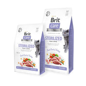 Brit Care Gato Sterilized Weight Control 7KG 🐱🌿, alimento hipoalergénico sin cereales para gatos esterilizados, ideal para el control de peso y la salud digestiva.