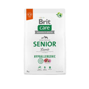 Brit Care Hypoallergenic Senior Cordero 3KG 🐑💚, alimento hipoalergénico para perros mayores, con soporte articular, protección cardíaca y digestión saludable.
