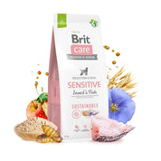 Brit Care Insecto y Pescado Sensitive 14KG es hipoalergénico, sin cereales y rico en omega-3. Ideal para perros con piel sensible e intolerancias. B-Pets