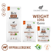 Brit Care Hypoallergenic Weight Loss Conejo 3kg alimento hipoalergénico y bajo en grasa para perros con sobrepeso, con proteína de conejo y arroz. B-Pets