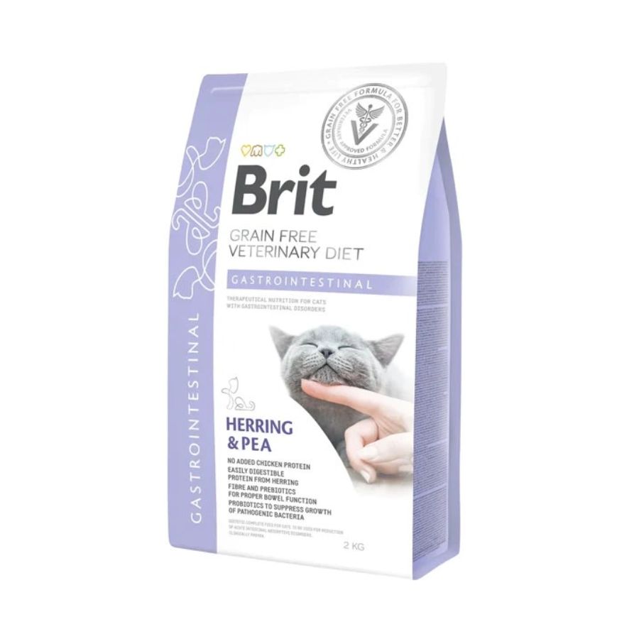 Brit Gastrointestinal Cat 2KG 🐱💚, alimento seco sin granos para gatos con trastornos digestivos. Con proteínas hidrolizadas, prebióticos y omega-3.