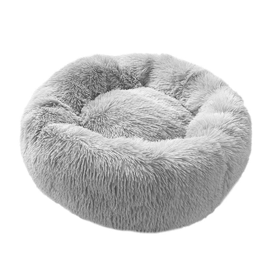Cama Antiestrés para Perros y Gatos 40cm, felpa suave y base impermeable. Ideal para reducir la ansiedad y proporcionar un descanso cómodo y seguro.