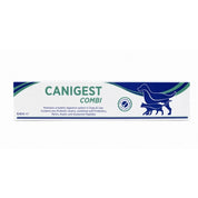 Envase de Canigest Combi probiótico 64 ml para perros y gatos de TRM, vista frontal de la caja