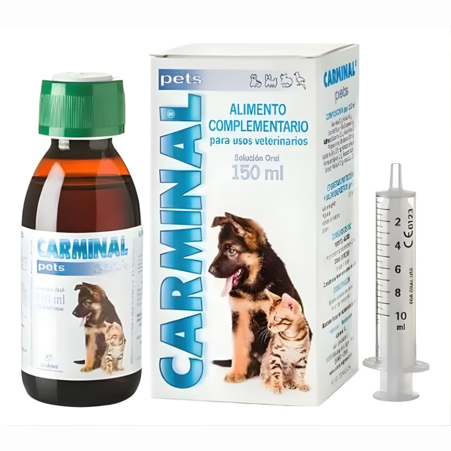 Catalysis Carminal Pets 150 ml suplemento digestivo con aloe vera y glutamina que reduce inflamación, gastritis y mejora la salud intestinal de tu mascota.