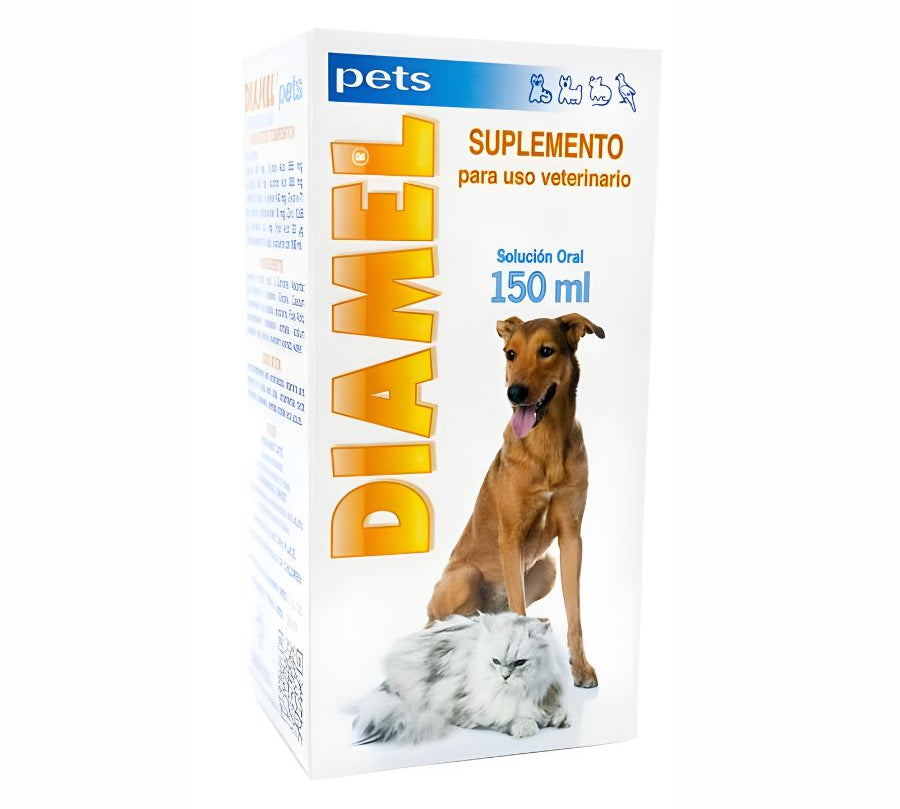 Catalysis Diamel Suplemento para la Diabetes Mascotas 150ml  ayuda a controlar glucosa, colesterol y metabolismo, ideal para perros, gatos y aves ornamentales.