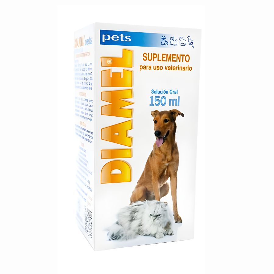 Catalysis Diamel Suplemento para la Diabetes Mascotas 150ml  ayuda a controlar glucosa, colesterol y metabolismo, ideal para perros, gatos y aves ornamentales.
