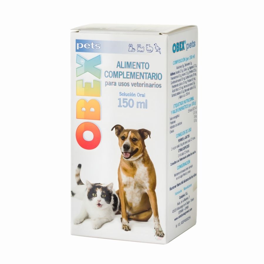 Catalysis Obex Suplemento para la Pérdida de Peso Mascotas 150 ml regula el metabolismo, reduce el apetito y favorece la quema de grasa sin efectos secundarios.