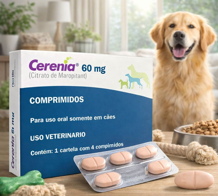 Cerenia 60 mg antiemético para perros que previene vómitos y náuseas. Ideal para viajes y tratamientos como quimioterapia, acción prolongada.