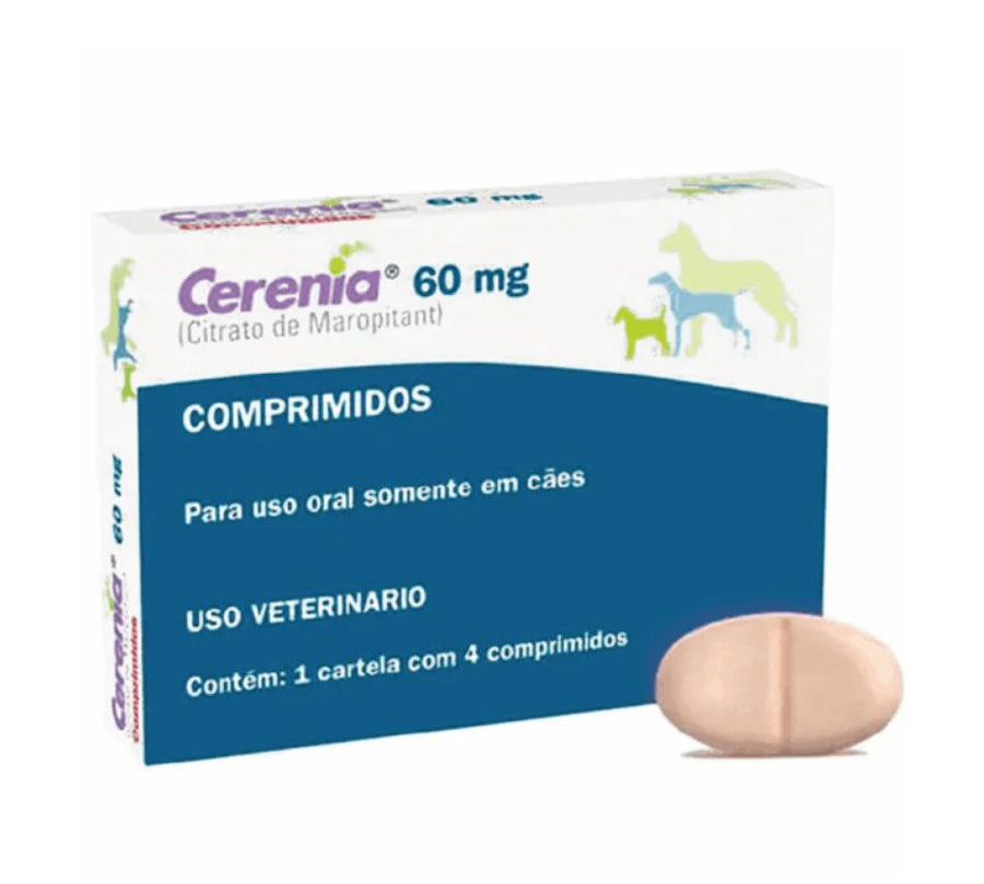 Cerenia 60 mg antiemético para perros que previene vómitos y náuseas. Ideal para viajes y tratamientos como quimioterapia, acción prolongada.