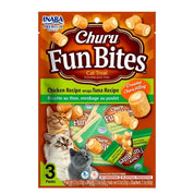 Churu Fun Bites Atún para Gatos, bocaditos horneados con relleno cremoso. Sin cereales, colorantes ni conservantes. Alto en humedad y bajo en calorías.
