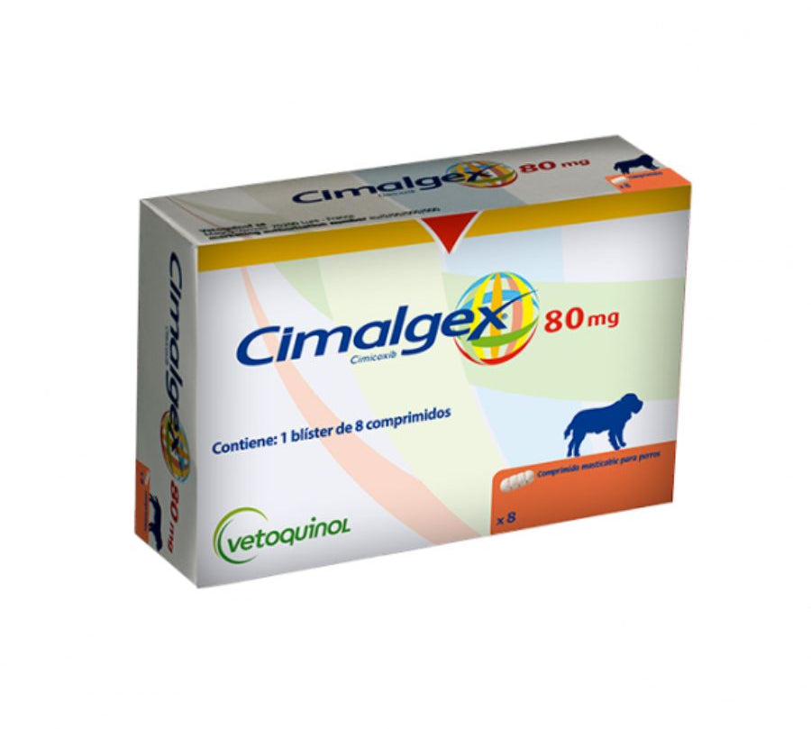 Cimalgex 80mg 🐶 alivia eficazmente el dolor en perros por osteoartritis o cirugía. Comprimidos palatables de uso diario y seguro.