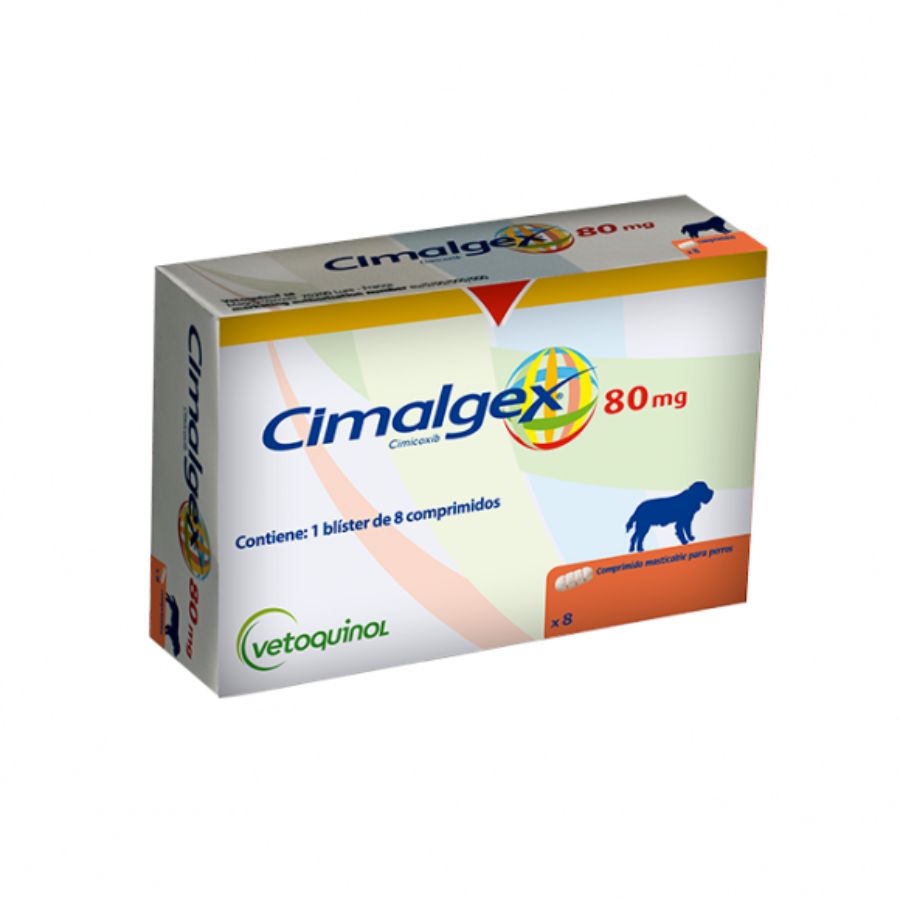 Cimalgex 80mg 🐶 alivia eficazmente el dolor en perros por osteoartritis o cirugía. Comprimidos palatables de uso diario y seguro.