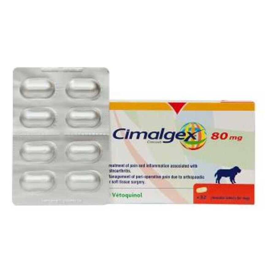 Cimalgex 80mg 🐶 alivia eficazmente el dolor en perros por osteoartritis o cirugía. Comprimidos palatables de uso diario y seguro.