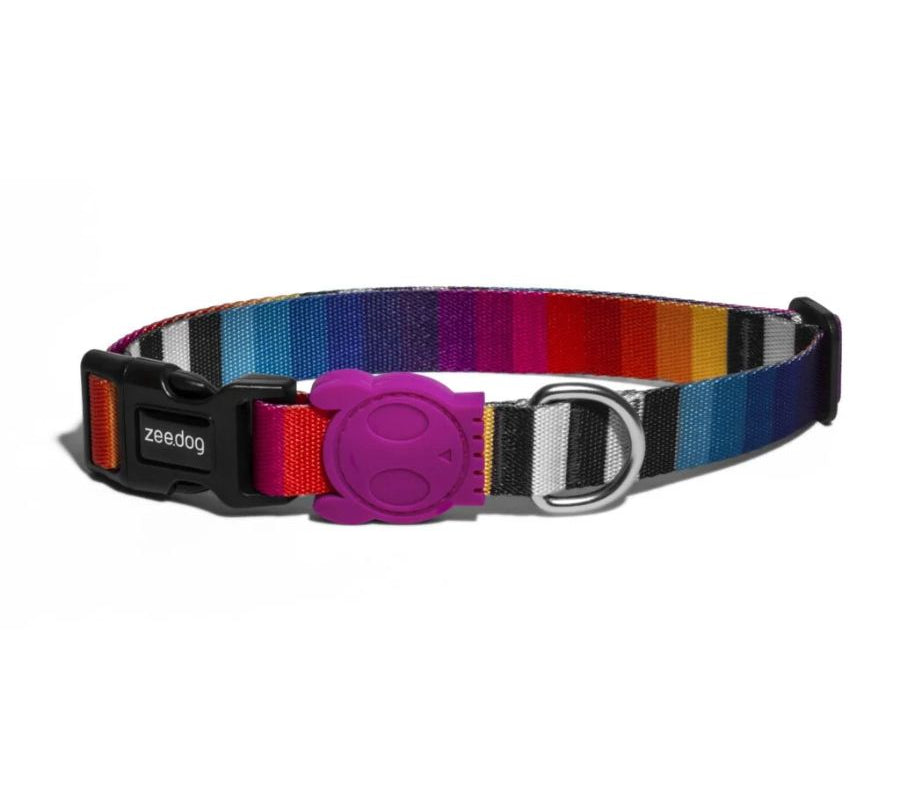 Collar ZeeDog Prisma para Perros: Elegante, seguro y cómodo. 🐕 Fabricado en poliéster de alta calidad, con sistema de bloqueo de 4 puntos y diseño atractivo.
