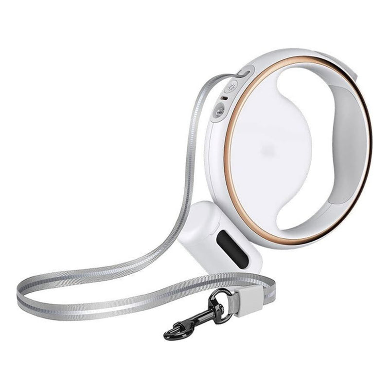 Correa retractil con luz LED para mascotas