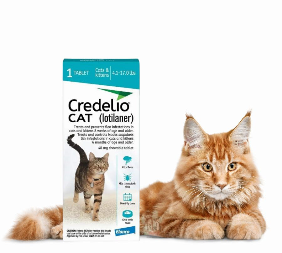 Credelio Gato 2 a 8 Kg 1 Comprimido elimina pulgas en 6h y protege por 30 días. Tableta palatable, fácil de administrar y recomendada por veterinarios.